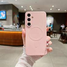 磁吸式超薄液态硅胶手机壳，内衬防刮超细纤维，防指纹，全方位摄像头保护，防震，兼容 17/16/15/14/13/12/11 Pro/Plus/Max/Mini/7/8/SE/7P/8P/X/XR/XsMax、Galaxy S25 Ultra，完美的圣诞礼物 - 粉色 - 查看 5