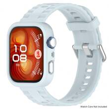 Soft Silicone Strap+Silicone Case Compatible With Huawei Watch Fit 4 Pro Sports Strap Case Hollow Compatible With Huawei Fit 4 Protective Accessories