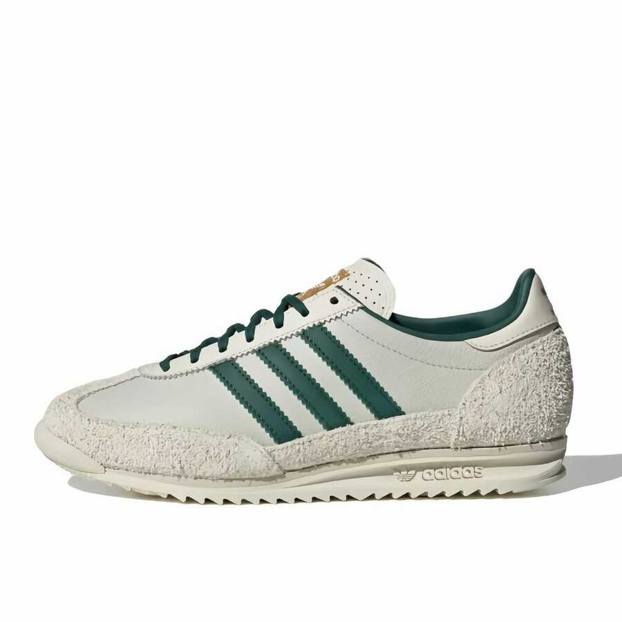 女士三葉草SL 72 RTN復古休閒鞋輕盈舒適運動鞋 - 白色/綠色 - 查看 1