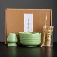 1件/4件/7件宋代抹茶碗、抹茶筅、抹茶勺、日式茶碗、搅拌器、茶筅、窑烧器具套装
