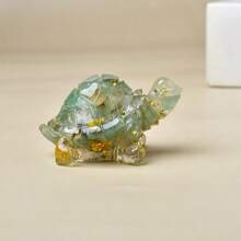 CUPIDCRYSTAL 1PC Natural Crystal Stone Resin Tortoise Statue Reiki Stone Cat Figurine Amulet Fengshui Sculpture For Home Office Decoration