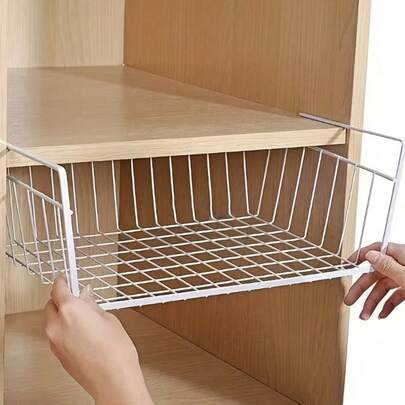 Multi-Layer Hanging Storage Basket, Suitable For Dorm, Wardrobe, Desk, Kitchen Spice Rack, No Installation Required, Space-Saving, Easy Assembly, Versatile Storage Basket