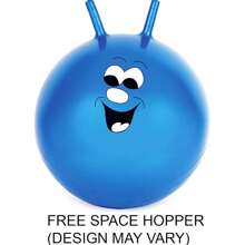 MCC Direct Heavy Duty 6FT 8FT 10FT 12FT 14FT Outdoor Trampoline With Enclosure Net, Spring Cover Ladder FREE Space Hopper - Black and Blue - View 4