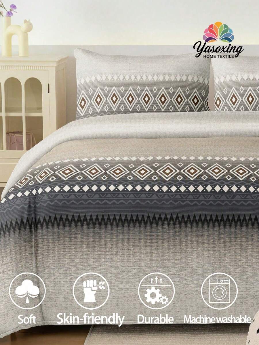 Conjunto de capa de edredom com estampa de zebra, 3 peças (enchimento de edredom não incluído), respirável e supermacio, adequado para todas as estações (1 capa de edredom + 2 fronhas, enchimento de travesseiro não incluído), design suave em duas cores, ideal para quarto, quarto de hóspedes e dormitório. 1 capa de edredom + 2 fronhas (enchimento de edredom não incluído), lavável à máquina, opções de tamanho: Super King, King, Casal padrão, Solteiro, Dormitório, Volta às aulas.