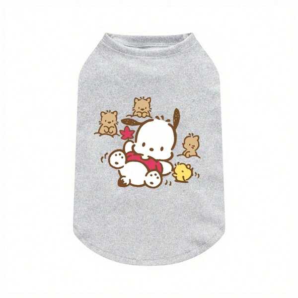 Sanrio Sanrio Fashion Printed Pet T-Shirt, Made Of Polyester Fiber Material, Suitable For Indoor And Outdoor Leisure, Entertainment, Cat And Dog Clothing