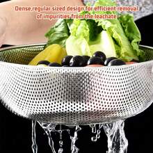 Stainless Steel Multipurpose Colander - Thick Mesh Basket With Dual Handles For Draining And Rinsing Fruits And Vegetables,Kitchen Items For Ultimate Kitchen Efficiency With Cozy Fall& Winter Styles - Silver - View 6