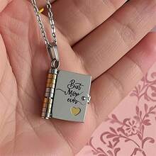 My Little Star Book Necklace For Daughter / Son, Birthday Day Gift Graduation Jewelry Of Love - Vàng và Bạc - Xem 3