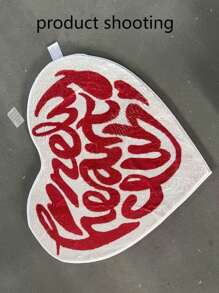 独家定制,喜盛专享,1pc字母地毯,“All You Need Is Love”地毯,心形地毯,蓝色心形,红色心形彩色地毯,仿羊绒地毯,柔软蓬松质感,多功能时尚创意家居地毯,客厅地毯,卧室地毯,玄关地毯,厨房地毯,浴室地毯,游戏室地毯,书房地毯;可机洗,耐脏,抓绒地毯,秋冬地毯,加厚/毛绒 - 白紅色 - 查看 6