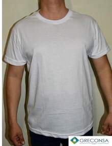 PLAYERA CUELLO REDONDO DE 170G 50% ALGODON PEINADO/50% POLIESTER, CON TAPA COSTURA DE HOMBRO A HOMBRO, CALIDAD PREMIUM - Blanco - Ver 1