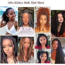 1 Pack Afro Kinkys Bulk Hair For Braiding Dreadlock Extensions 8 Inch DIY Synthetic Afro Kinky Curly Braiding Hair For Micro Twist Repair Locs Springy Afro Twist Hair For - Black Brown - View 7
