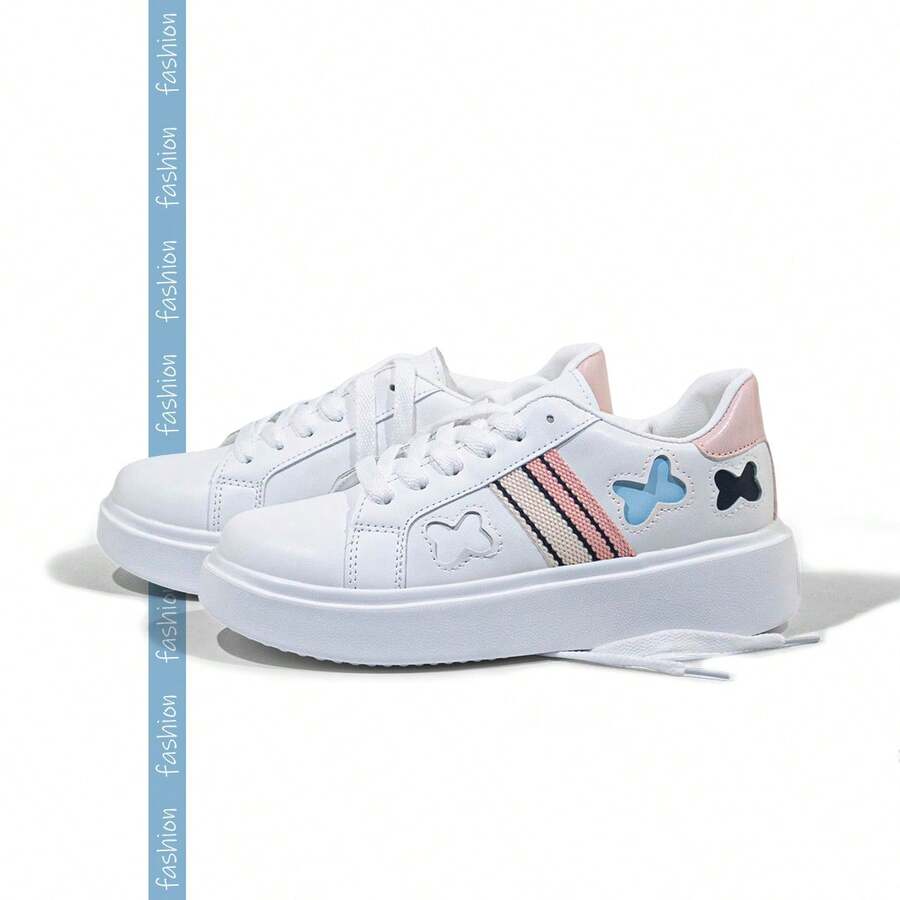 女士厚底休闲运动鞋，户外运动鞋，系带，时尚，百搭，轻便，四季皆宜