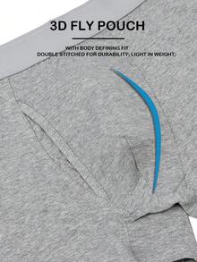 Men's Underwear With Support Pouch Breathable Boxer Brief Cotton Soft Moisture-Wicking Breathable Panties With Comfort Flex Waistband - màu đen - Xem 6
