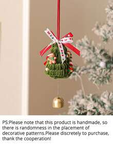 Handmade Cute Christmas Tree Hanging Ornament, Car Decor, Christmas Decoration, Christmas Tree Ornament, Holiday Scene Decor (Decoration Pattern Placement Is Random)