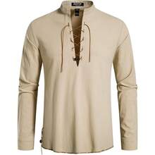 Medieval Renaissance Shirt For Men - Loose Fit Ruffle Pirate Blouse For Gothic Costume