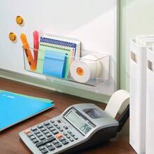 InterDesign AFFIXX Peel And Stick Strong SelfAdhesive Organizer For Kitchen Pantry Cabinets Laundry Room Bath Office Long Clear