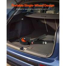 Versatile 300lbs Adjustable Trailer Dolly - Height 16.5 To 22 Inches, Compatible With 1-7/8 And 2-Inch Hitch Balls - Black - View 5