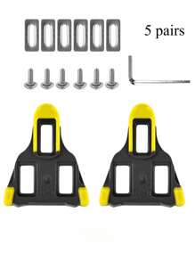 A Pair Road Bike Pedal Cleat SPD SL Bicycle Pedals Plate Clip Self-Locking Plate Float Pedal Cleats Cycling Shoes Bicycle Accessories - Multicolor - View 12