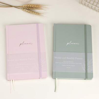 Planificator lunar și săptămânal 2025-2026, fără dată - format A5, copertă cartonată - Planificator academic pentru studenți universitari - ideal pentru birou, acasă și școală