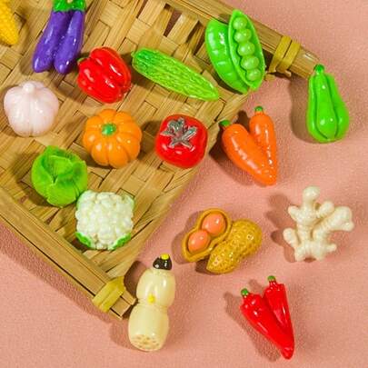 DIY Accessories Wholesale - Phone Charms, Hair Clips, Lanyards, Pendants, Refrigerator Magnets, Realistic Food Toys - Eggplant, Corn