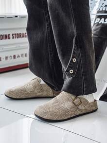 Sandalias casuales, cómodas y de moda para hombre, para playa, exteriores, verano - Albaricoque - Ver 9