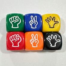 20Mm Solid Color Guessing Scissors Rock Cloth Dice Throwing Dice Party Game