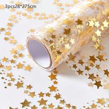 3pcs Silver Star Tablecloth 16ft (Approx. 500cm), Silver Dining Table Decor Center Piece, Suitable For Wedding, Birthday Party, Banquet, Daily Use, DIY, Christmas, Festivals - Multicolor - View 8