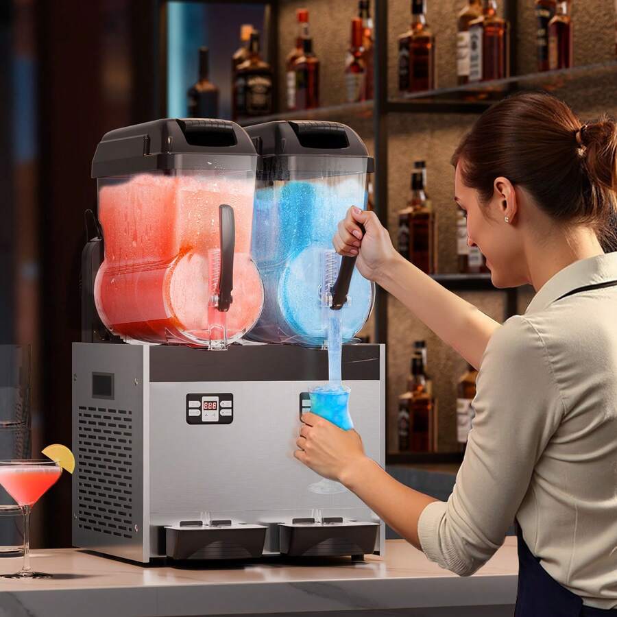 Máquina comercial para hacer granizados, batidos y bebidas congeladas con tanque de 12 L x 2 pulgadas - Tipo de Enchufe A USA (110-127V) - Ver 1