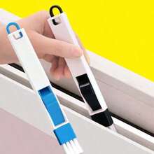 1PC Window Slot Cleaning Brush, Screen Window Cleaning Tool, Keyboard Slot Small Brush, Glass Belt Dustpan Gap Brush - Màu xanh lam - Xem 4