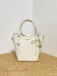 Minimalist Bucket Bag Double Handle With Inner Pouch