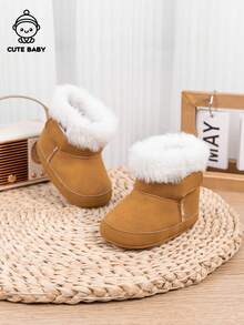 婴儿冬季时尚加厚保暖靴毛绒雪地靴