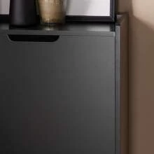 SoBuy 3 Flip-Drawers Shoe Cabinet Shoe Rack Shoe Storage Cupboard Organizer Unit Black W50 X D19 X H129cm FSR151-H-SCH - Black - View 8