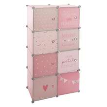 Atmosphera TAQUILLAS DE ALMACENAMIENTO PARA NIÑOS COLOR ROSA| L. 65 x D. 31,5 x H. 125 cm - Multicolor - Ver 1