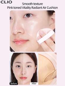 Clio K-Beauty KILL COVER MESH GLOW ESSENTIAL CUSHION FOUNDATION SET，15g*2 [含替换装]，SPF50+ PA++++，无瑕玻璃肌肤，亮泽肌肤妆容，保湿补水，无粉感，轻盈，可叠加遮瑕，韩妆 - 23N GINGER - 查看 5