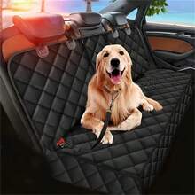 Dog Car Seat Cover, Dog Back Seat Cover Pet Car Seat Protection Waterproof Bench Car Seat Cover, Non-Slip Seat Cover Fits Middle Armrest Of Most Cars Trucks SUVsCWD-00021 - 黑色 - 查看 6
