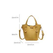 Mini Yellow Tote Bag For Women, Lightweight Handbag With Cosmetic Pouch, Suitable For Daily Commute To Carry Wallet, Phone And More - Yellow - View 13