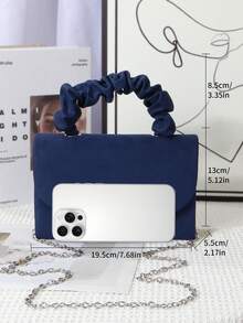 This Evening Bag Has A Certain Capacity, Which Can Hold Personal Items Such As Mobile Phones, Wallets, And Cosmetics. The Handheld Design Is Convenient To Hold. The Faux Suede Material And Retractable Handle Give It A Simple Yet Elegant Style, Suitable For Formal Evening Events, Company Annual Meetings, And Important Business Activities, Showcasing The User's Grace And Stability. This Ladies' Handbag, Clutch, Crossbody Bag, And Wedding Bag Can Be Used For Weddings, Galas, Parties, And Gatherings, And Can Be Paired With Evening Gowns And High Heels For A More Elegant Look.