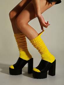 3 Pairs Women's Thick Wool Blend Crew Socks, Suitable For Snow Boots, Autumn/Winter