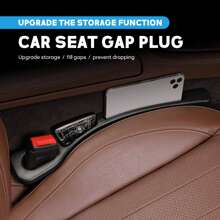 Car Seat Gap Filler Accessories, Designed For Vehicles With Gaps Between Seats, Features 2 Storage Compartments, Universal Fit Prevents Items From Falling, Fits Vehicles With Seat Gaps Between 1.2 Inches And 2.2 Inches. Includes Phone Holder, Universal Gap Filler For Seats And Console, Comfortable Padding Strip Fits All Vehicle Models,