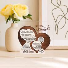 个性化女儿礼物、独特的家居装饰、妈妈给女儿的励志留言、女士书桌装饰、卧室装饰美学、女儿生日礼物、周年纪念礼物——母亲节、生日和周年纪念日的完美之选 - 彩色 - 查看 5