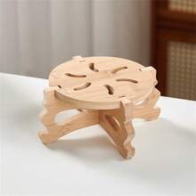 竹木花架 室内/阳台盆栽支架 可移动桌面鱼缸/花盆展示底座 - 彩色 - 查看 6