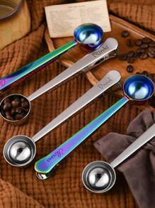 Custom Coffee Scoop And Clip,Personalized Coffee Measuring Spoon,Gift For Coffee Lover,Coffee Bag Clip,Custom Coffee Lover's Gift