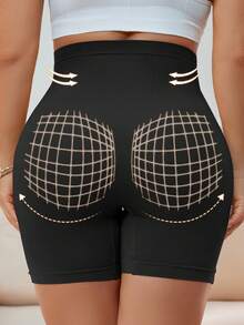 加大码女士高腰塑身收腹短裤内裤带扣塑身瘦身紧身平腹提臀提臀塑身腰部束腿控油内衣