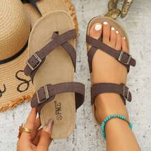 Airflow Mesh Sandals With Arch Support For Walking Running Beach Casual Wear Summer4Slippers - màu nâu - Xem 5