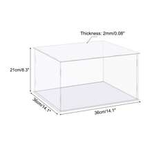 Clear Display Case, Acrylic Box Assemble Dustproof Box Showcase For Collectibles, Crafts - Clear 14.1x14.1x8.3 Inch - View 2