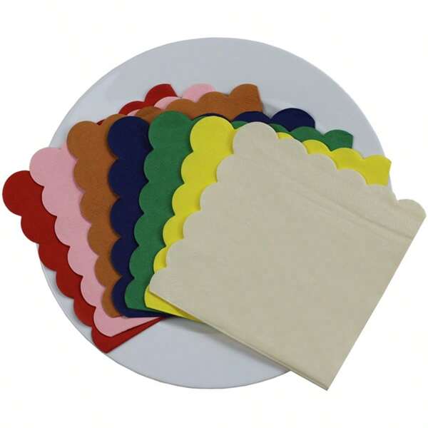 25/50/100pcs 5 X 5 Inches Cocktail Napkin 2-Ply Scalloped Edged Dessert Napkins Folded Disposable Napkins For Dinner Wedding Birthday Party Bridal Anniversary Reception Event25/50/100pcs 5 X 5 Inches Cocktail Napkin 2-Ply Scalloped Edged Dessert Napkins Folded Disposable Napkins For Dinner Wedding Birthday Party Bridal Anniversary Reception Event