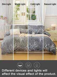 Dieses 3-teilige Set mit Blatt- und Blumenmuster ist aus hochwertigem, superweichem und atmungsaktivem Mikrofaser-Gewebe gefertigt und für alle Jahreszeiten geeignet. Es ist maschinenwaschbar, farbbeständig, knitterfrei, krumpfecht und schlingenfrei. - Verschiedenfarbig - Übersicht 9