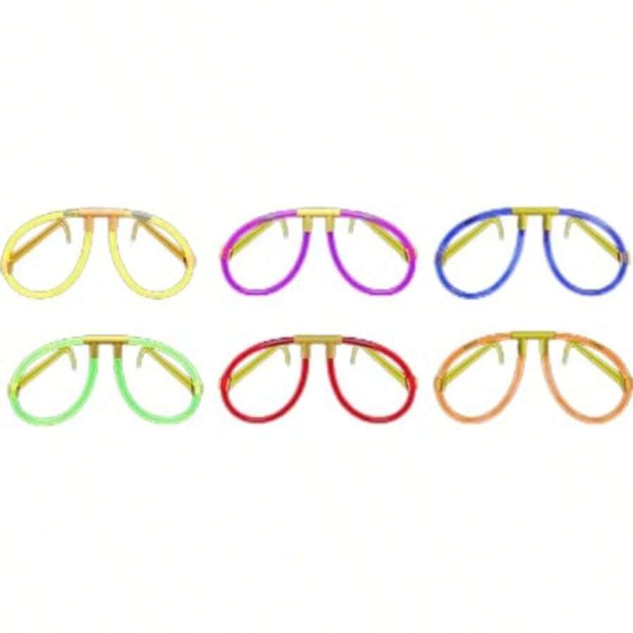 Glow Stick Eye Glasses Assorted Colors 6ct