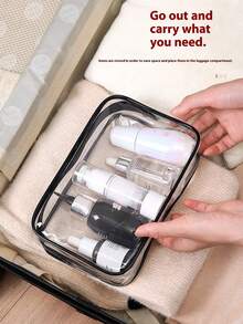 3pcs/Set High Quality PVC Makeup Bag, Suitable For Women And Girls, Large Capacity Travel Toiletry Organizer Bag With Zipper Closure, Lightweight, Fade-Resistant And Easy To Clean, Transparent PVC Makeup Bag, Beauty Products Storage Bag, Large Plastic Tote Travel Makeup Bag, Waterproof Handbag, Outdoor Travel Business Waterproof Dustproof Toiletry Cosmetic Organizer Bag, Gift, Convenient Waterproof Zipper Plastic Bag Toiletry Bag Make Up Bag - Multicolor - View 12