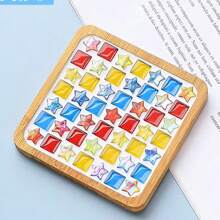 DIY Mosaik Fliesen für Basteleien, gemischte Farben Mosaik Sets mit Holz Untersetzer, handgemachte Glas Untersetzer Bastelsatz für Erwachsene, kreative handgemachte Heim Dekoration Geschenke. Beinhaltet runde & quadratische Bambus/Holz Tabletts, DIY Bastel-Materialien geeignet für Partys, Feiertage, Weihnachten