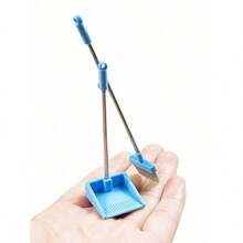 1 set 1/12 Escala Herramientas de Limpieza en Miniatura para Casa de Muñecas: Escoba y Recogedor Pequeños, Accesorios de Decoración de Saneamiento para Escena de Baño - Multicolor - Ver 14